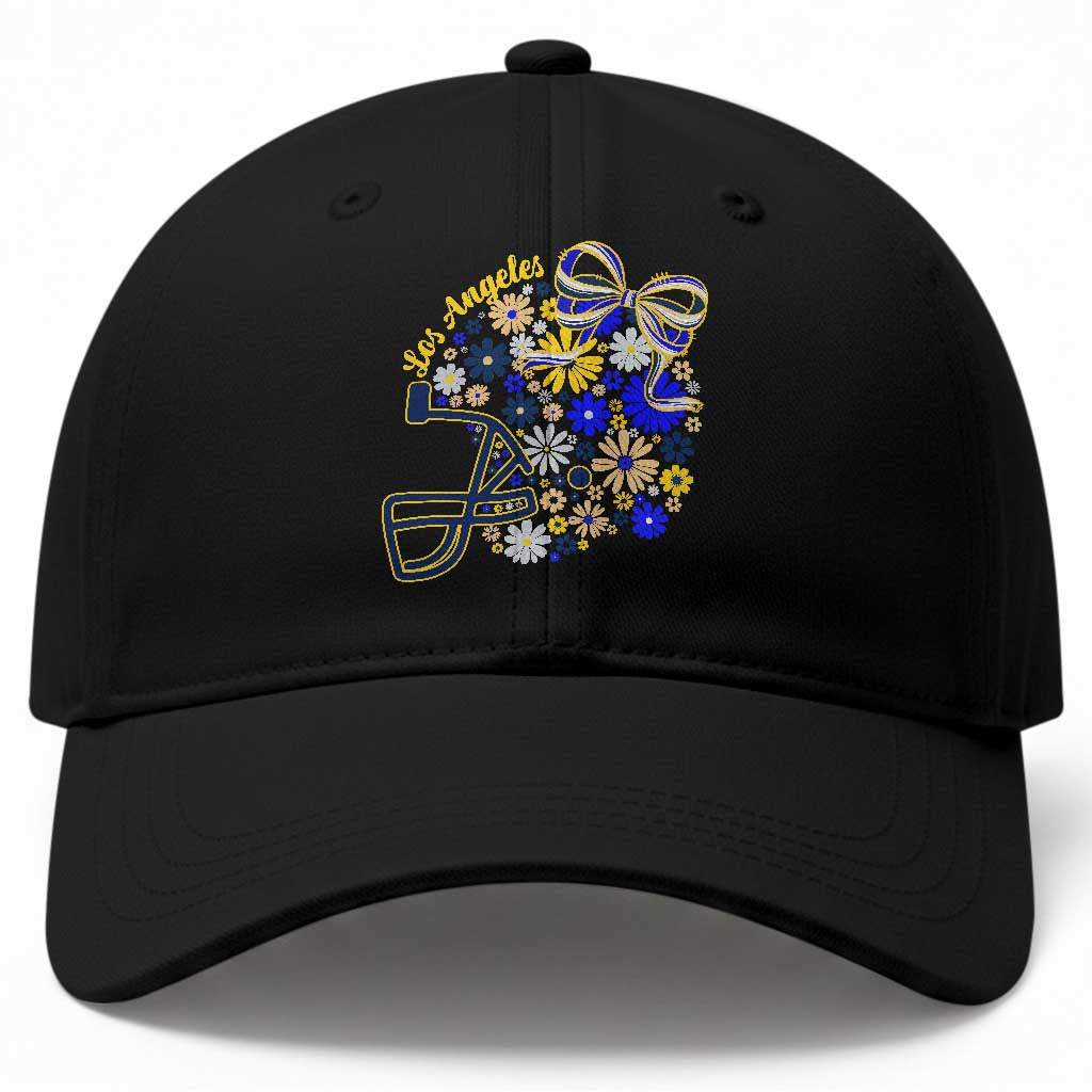 Los Angeles Game Day Sports Fan Baseball Cap Floral Football Helmet With Bow TS12 Print Your Wear