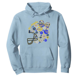 Los Angeles Game Day Sports Fan Hoodie Floral Football Helmet With Bow