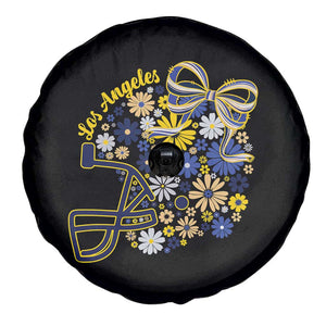 Los Angeles Game Day Sports Fan Spare Tire Cover Floral Football Helmet With Bow