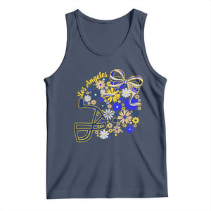 Los Angeles Game Day Sports Fan Tank Top Floral Football Helmet With Bow