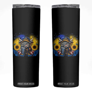 Cute Highland Cow Game Day Skinny Tumbler Los Angeles Sports Fan