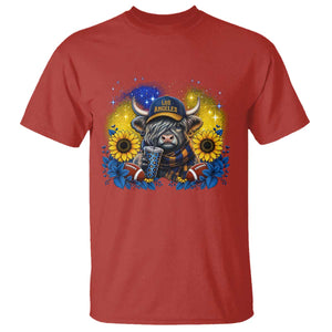 Cute Highland Cow Game Day T Shirt Los Angeles Sports Fan TS12 Red Print Your Wear