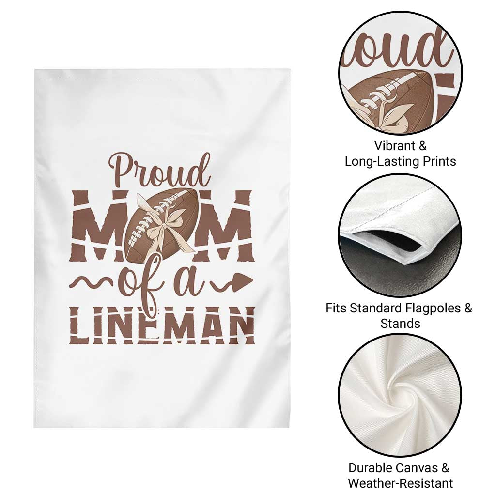 Football Mom Gift Garden Flag Proud Mom Of A Lineman TS12 Print Your Wear