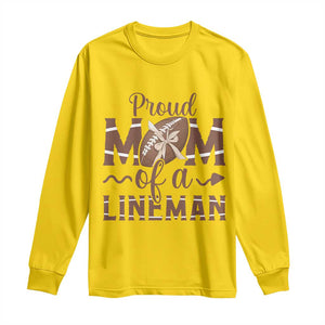 Football Mom Gift Long Sleeve Shirt Proud Mom Of A Lineman TS12 Daisy Print Your Wear