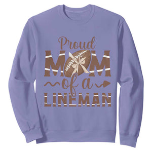 Football Mom Gift Sweatshirt Proud Mom Of A Lineman TS12 Violet Print Your Wear