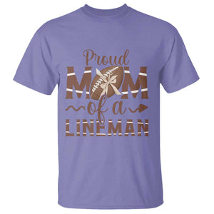 Football Mom Gift T Shirt Proud Mom Of A Lineman TS12 Violet Print Your Wear