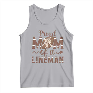 Football Mom Gift Tank Top Proud Mom Of A Lineman TS12 Athletic Heather Print Your Wear