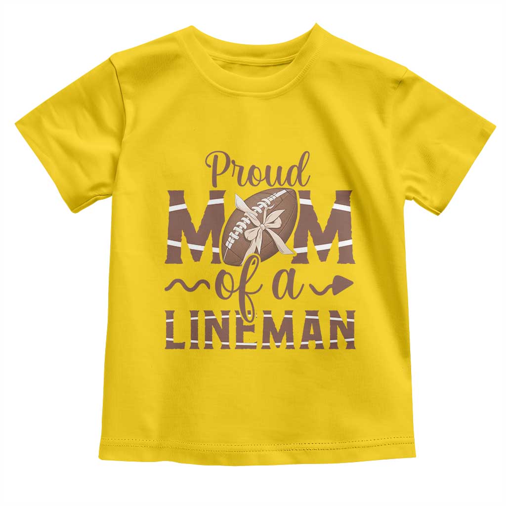 Football Mom Gift Toddler T Shirt Proud Mom Of A Lineman TS12 Daisy Print Your Wear