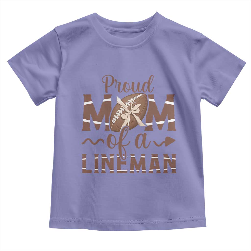 Football Mom Gift Toddler T Shirt Proud Mom Of A Lineman TS12 Violet Print Your Wear