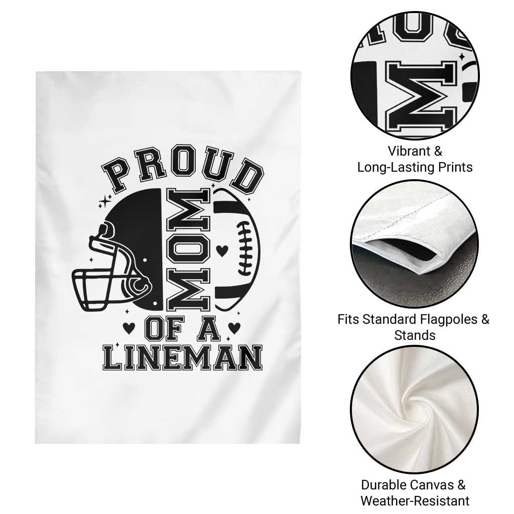 Proud Mom Of A Lineman Garden Flag Football Fan Gift For Women TS12 Print Your Wear