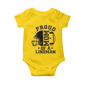 Proud Mom Of A Lineman Baby Onesie Football Fan Gift For Women TS12 Daisy Print Your Wear