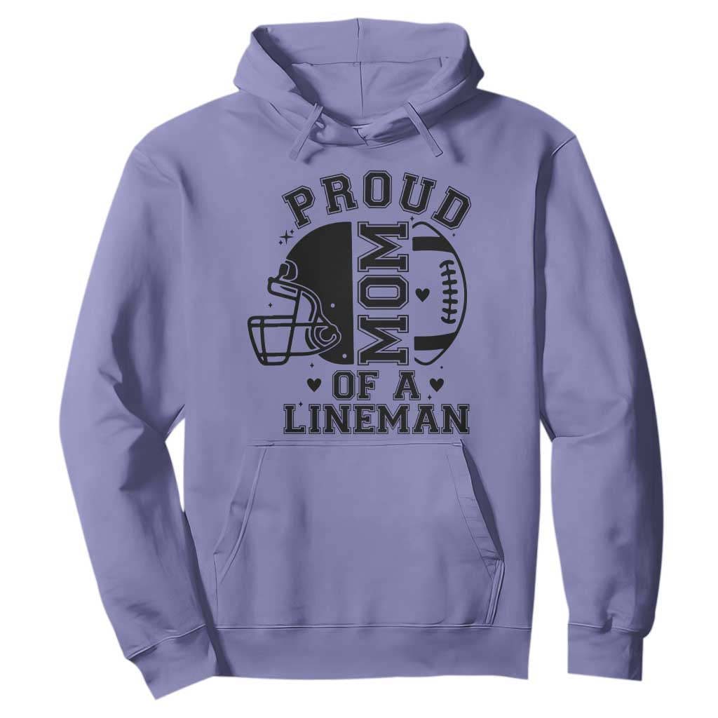 Proud Mom Of A Lineman Hoodie Football Fan Gift For Women TS12 Violet Print Your Wear