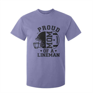 Proud Mom Of A Lineman T Shirt For Kid Football Fan Gift For Women TS12 Violet Print Your Wear