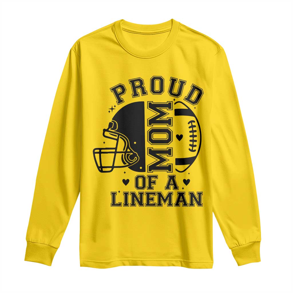 Proud Mom Of A Lineman Long Sleeve Shirt Football Fan Gift For Women TS12 Daisy Print Your Wear