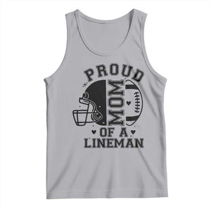 Proud Mom Of A Lineman Tank Top Football Fan Gift For Women TS12 Athletic Heather Print Your Wear