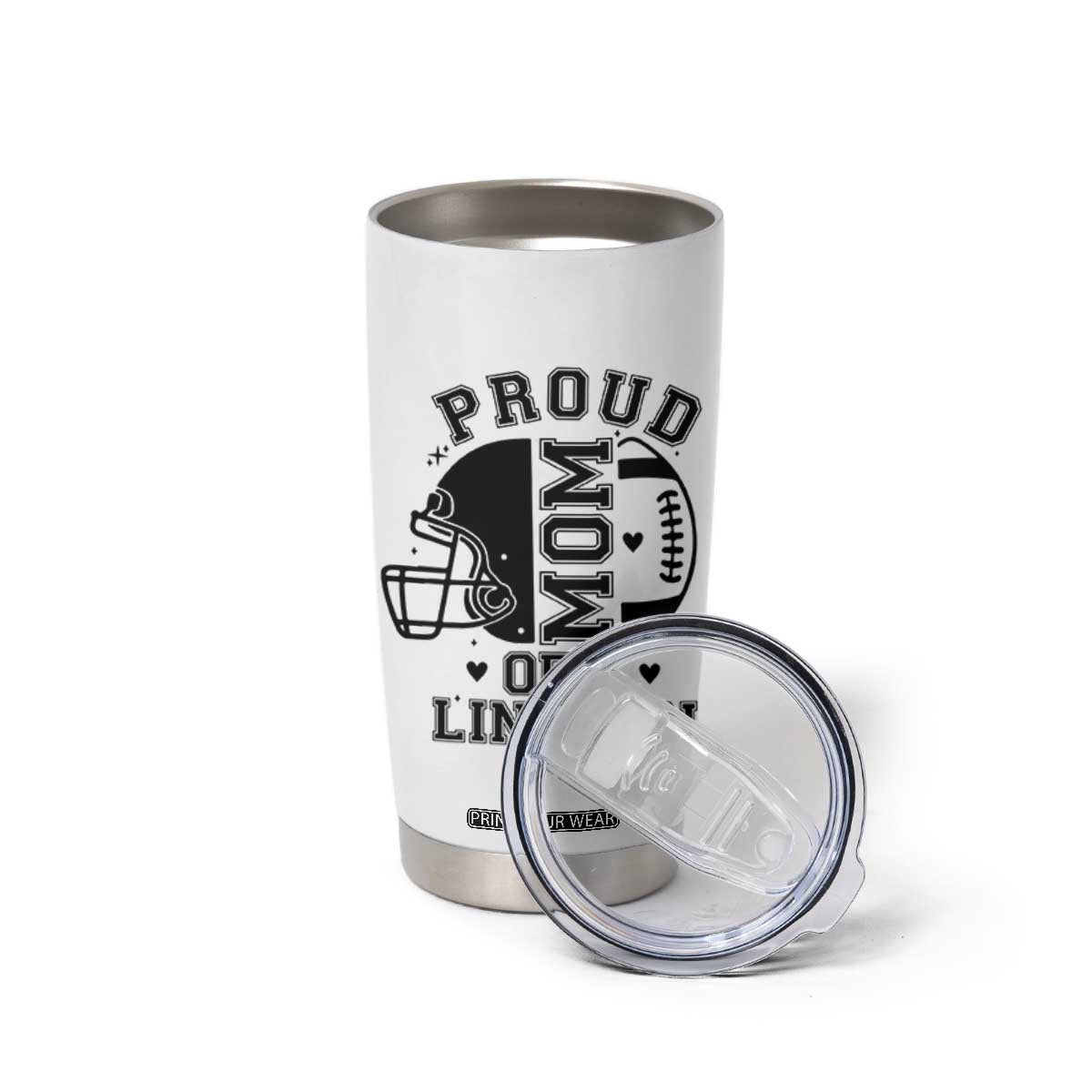 Proud Mom Of A Lineman Tumbler Cup Football Fan Gift For Women TS12 Print Your Wear