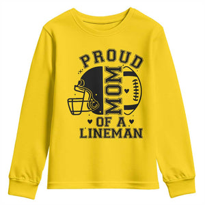 Proud Mom Of A Lineman Youth Sweatshirt Football Fan Gift For Women TS12 Daisy Print Your Wear