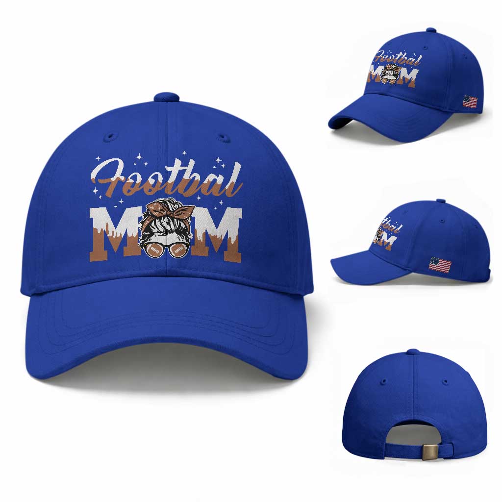 Football Mom Life Baseball Cap Sports Fan Gift For Women TS12 Baseball Cap Universal Fit Royal Blue Print Your Wear