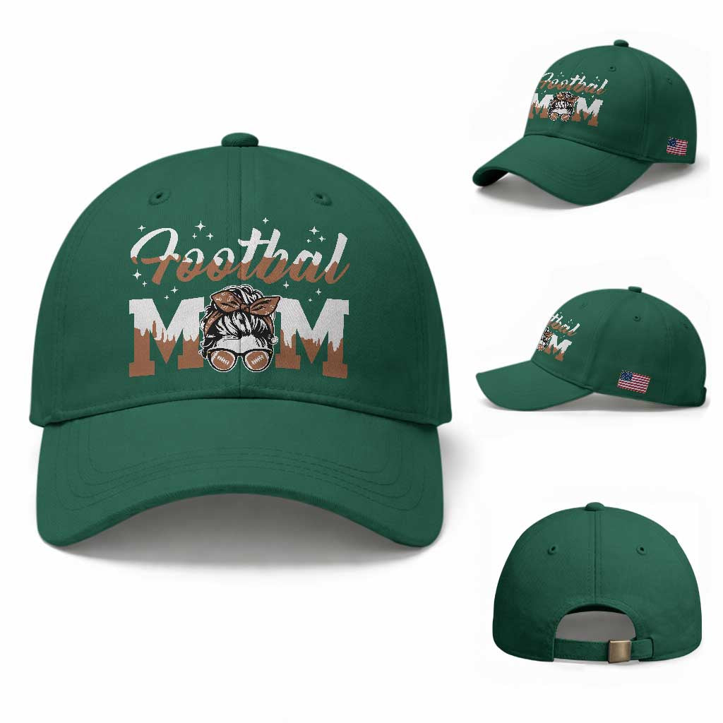 Football Mom Life Baseball Cap Sports Fan Gift For Women TS12 Baseball Cap Universal Fit Irish Green Print Your Wear
