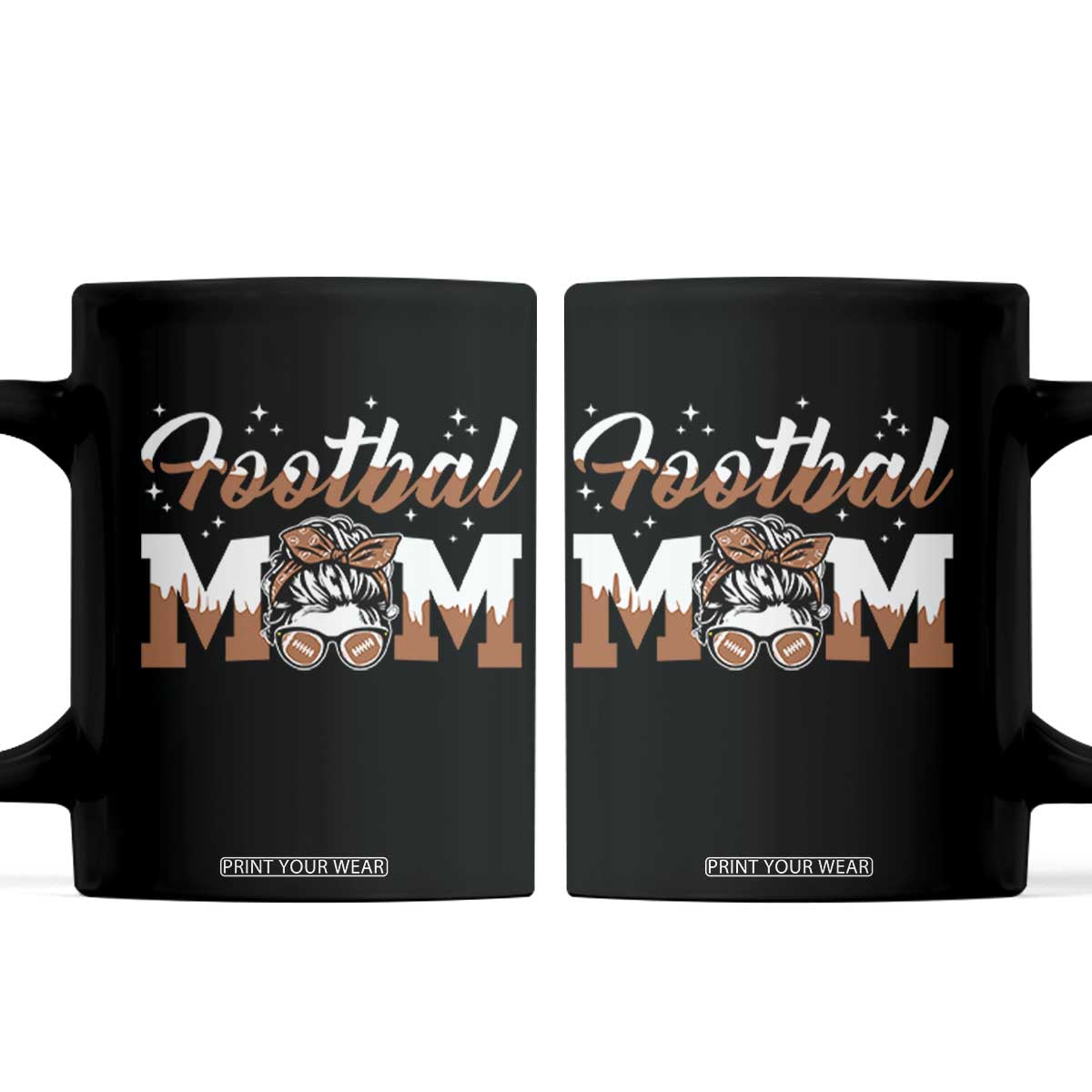 Football Mom Life Coffee Mug Sports Fan Gift For Women TS12 Black Print Your Wear