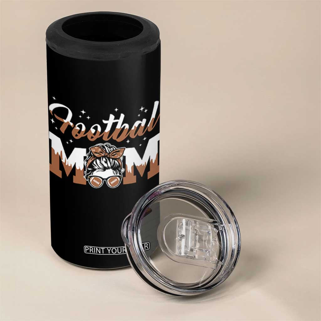 Football Mom Life 4 in 1 Can Cooler Tumbler Sports Fan Gift For Women TS12 Print Your Wear