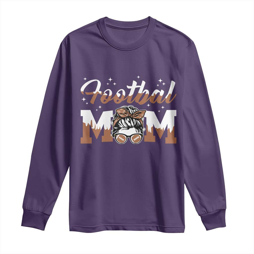 Football Mom Life Long Sleeve Shirt Sports Fan Gift For Women TS12 Purple Print Your Wear