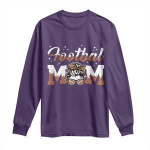 Football Mom Life Long Sleeve Shirt Sports Fan Gift For Women TS12 Purple Print Your Wear