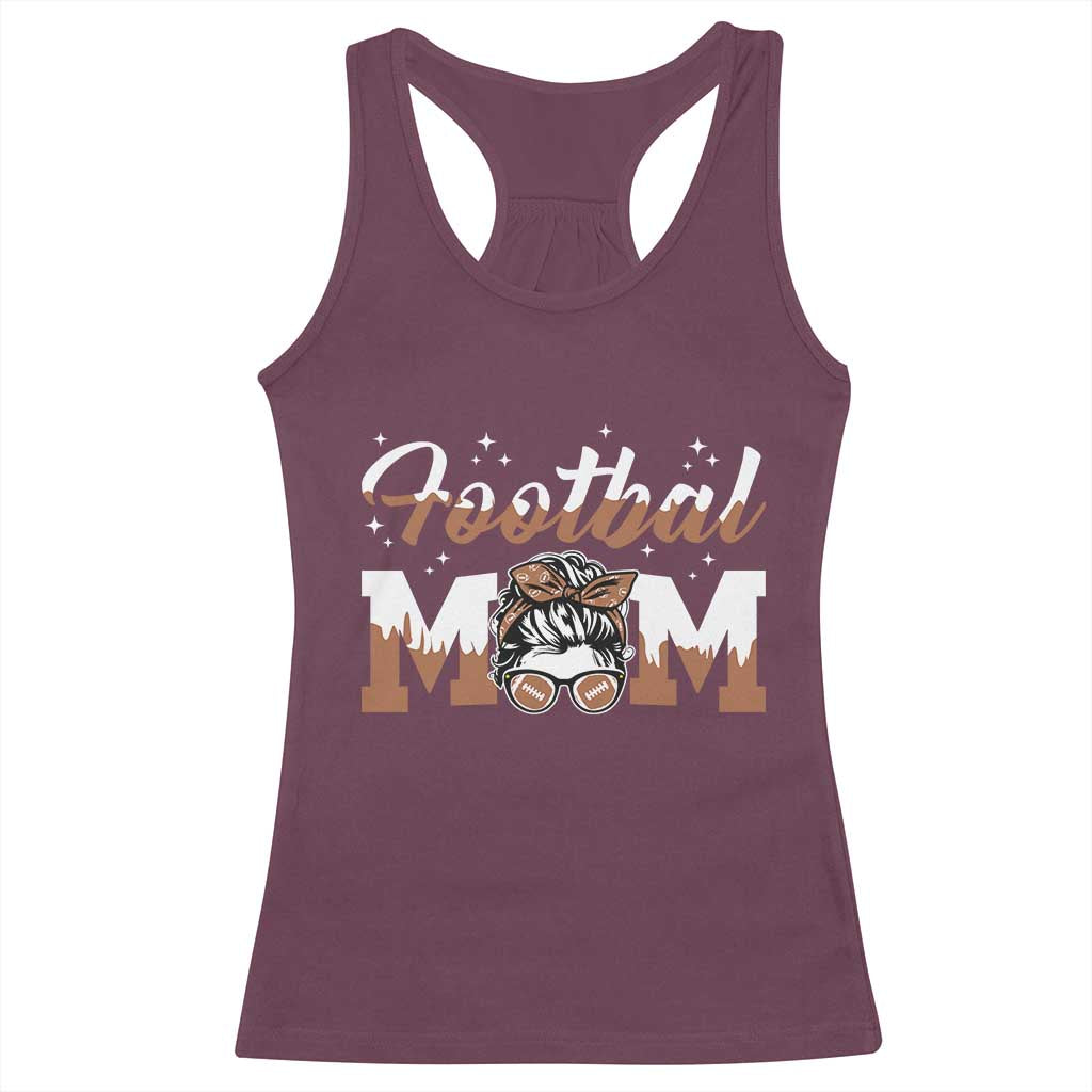 Football Mom Life Racerback Tank Top Sports Fan Gift For Women TS12 Maroon Print Your Wear