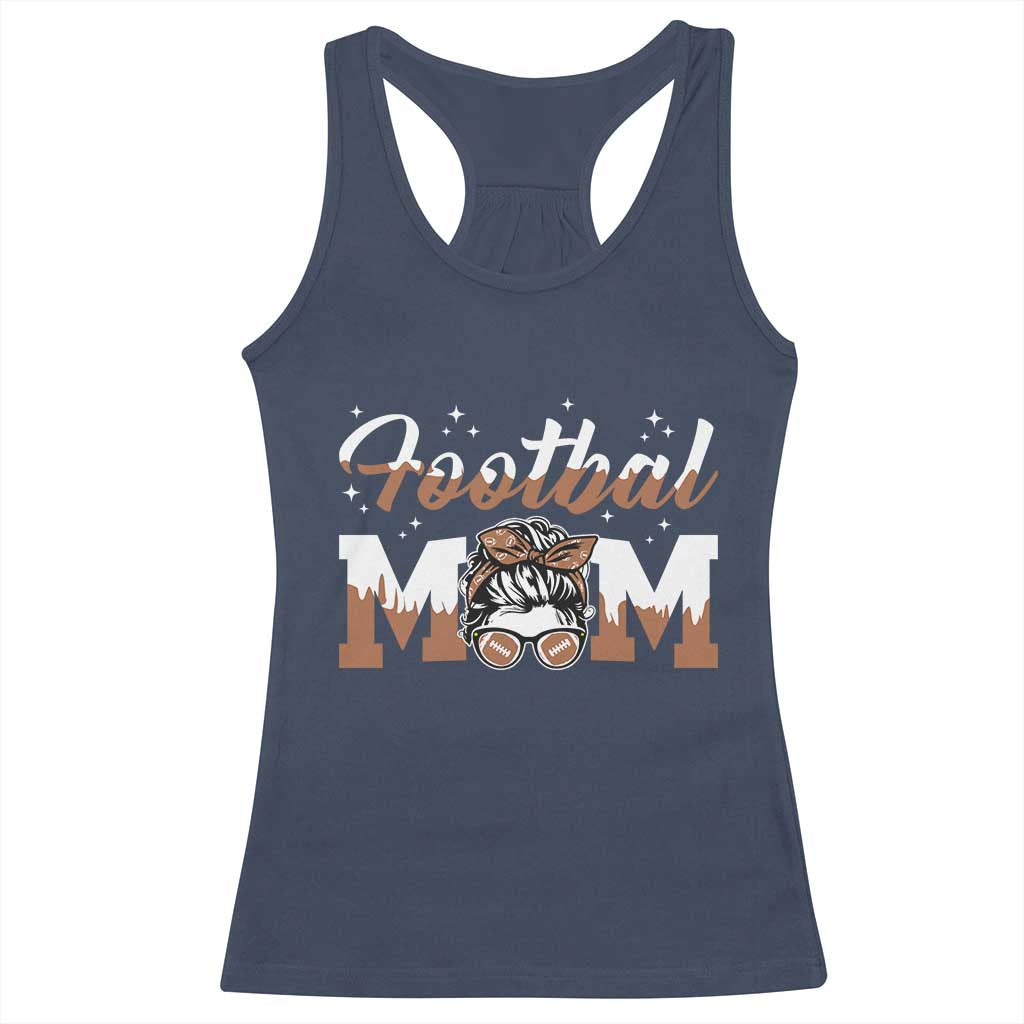 Football Mom Life Racerback Tank Top Sports Fan Gift For Women TS12 Navy Print Your Wear