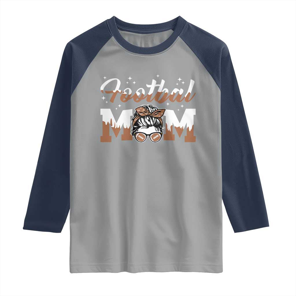 Football Mom Life Raglan Shirt Sports Fan Gift For Women TS12 Sport Gray Navy Print Your Wear