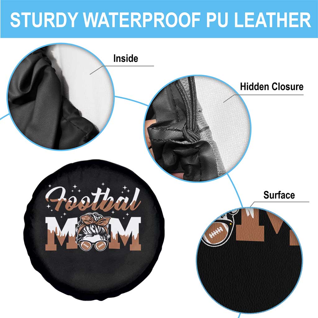 Football Mom Life Spare Tire Cover Sports Fan Gift For Women TS12 Print Your Wear