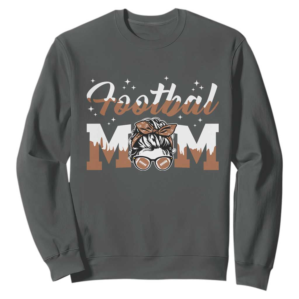 Football Mom Life Sweatshirt Sports Fan Gift For Women TS12 Dark Heather Print Your Wear