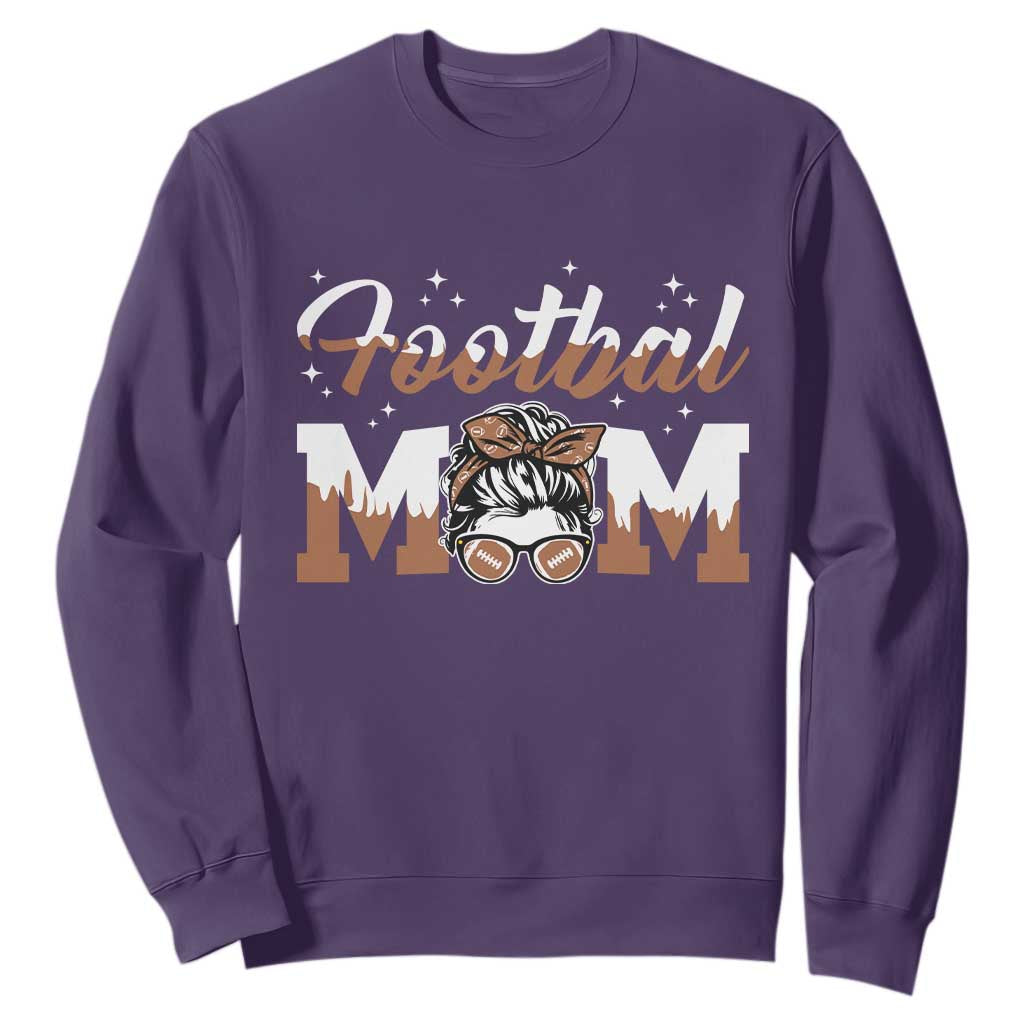Football Mom Life Sweatshirt Sports Fan Gift For Women TS12 Purple Print Your Wear