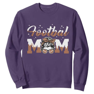 Football Mom Life Sweatshirt Sports Fan Gift For Women TS12 Purple Print Your Wear