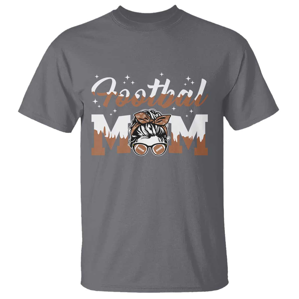 Football Mom Life T Shirt Sports Fan Gift For Women TS12 Charcoal Print Your Wear