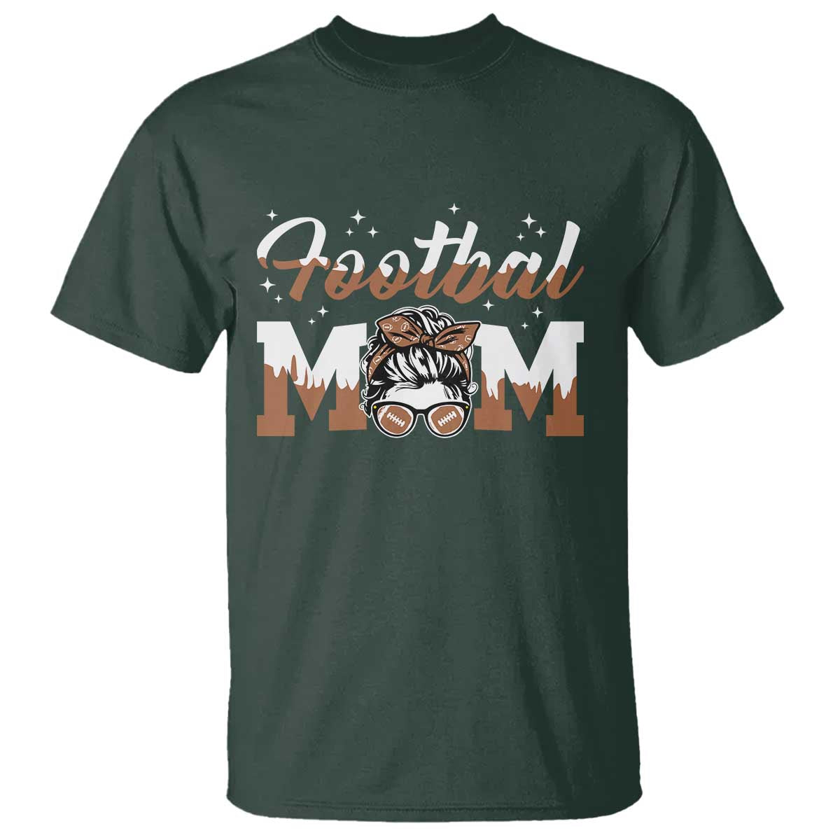 Football Mom Life T Shirt Sports Fan Gift For Women TS12 Dark Forest Green Print Your Wear