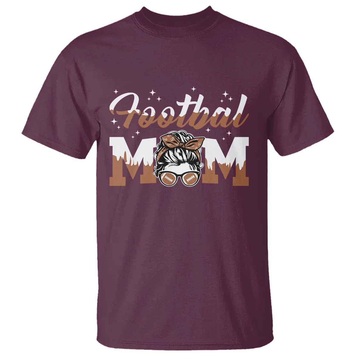 Football Mom Life T Shirt Sports Fan Gift For Women TS12 Maroon Print Your Wear