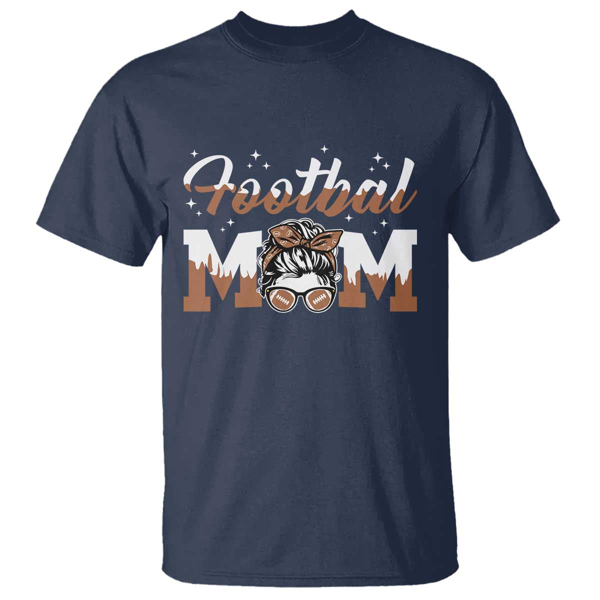 Football Mom Life T Shirt Sports Fan Gift For Women TS12 Navy Print Your Wear