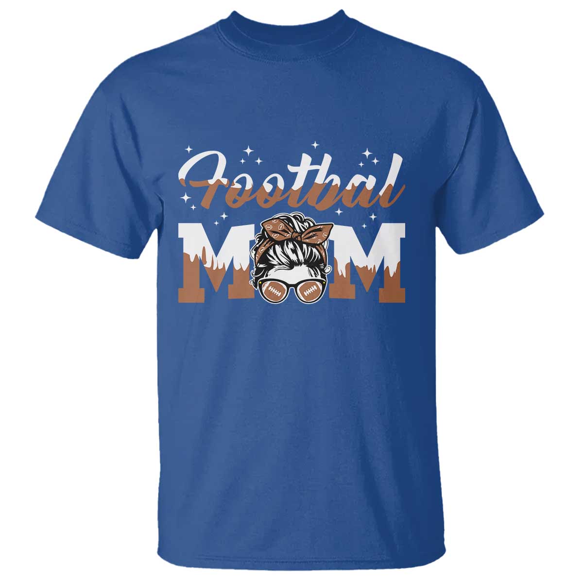 Football Mom Life T Shirt Sports Fan Gift For Women TS12 Royal Blue Print Your Wear