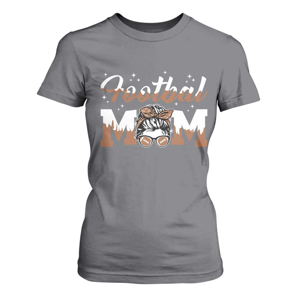 Football Mom Life T Shirt For Women Sports Fan Gift For Women TS12 Charcoal Print Your Wear