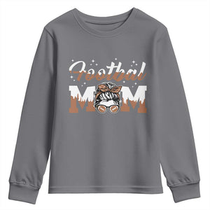 Football Mom Life Youth Sweatshirt Sports Fan Gift For Women TS12 Charcoal Print Your Wear