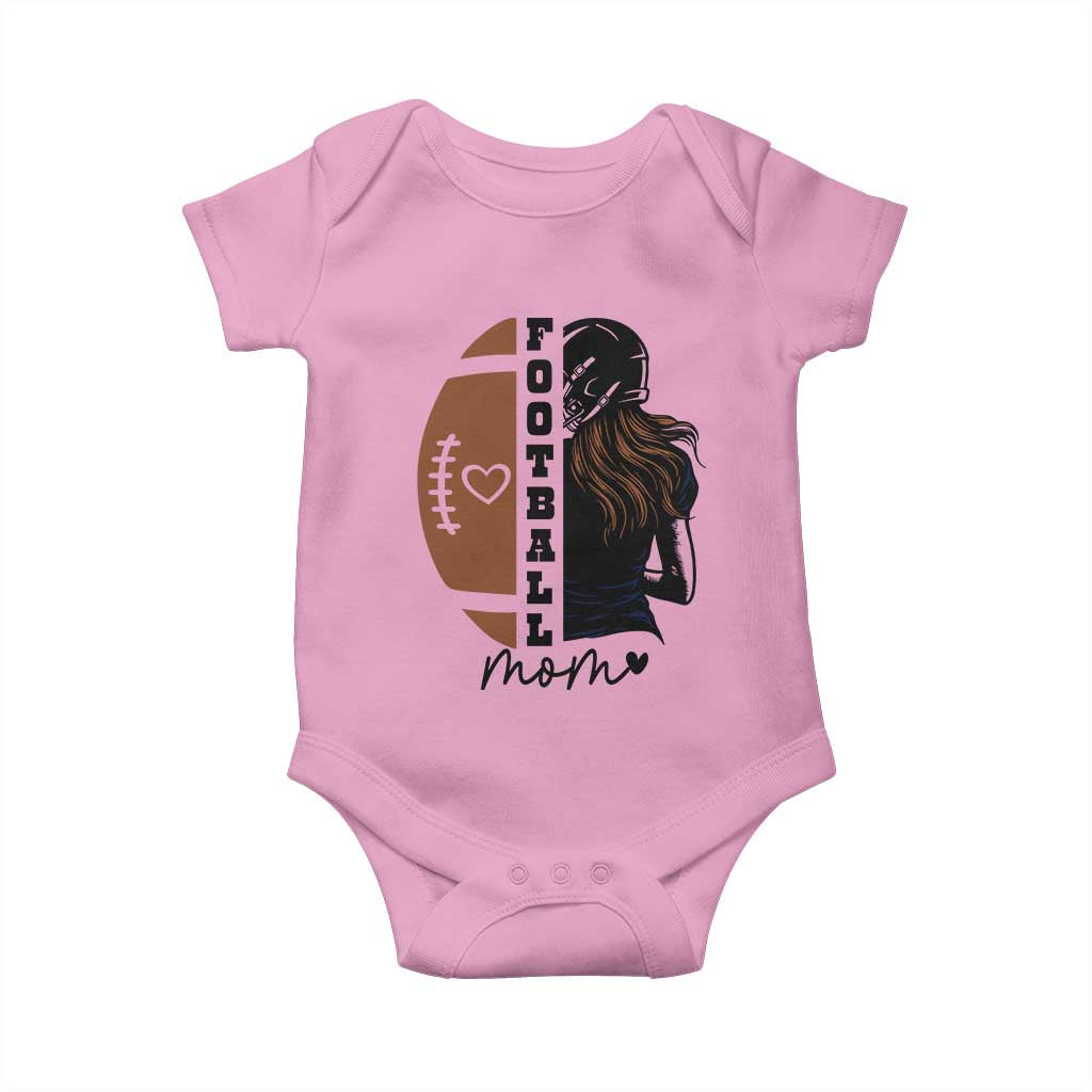 Proud Football Mom Baby Onesie Game Day Supporter Gift TS12 Light Pink Print Your Wear