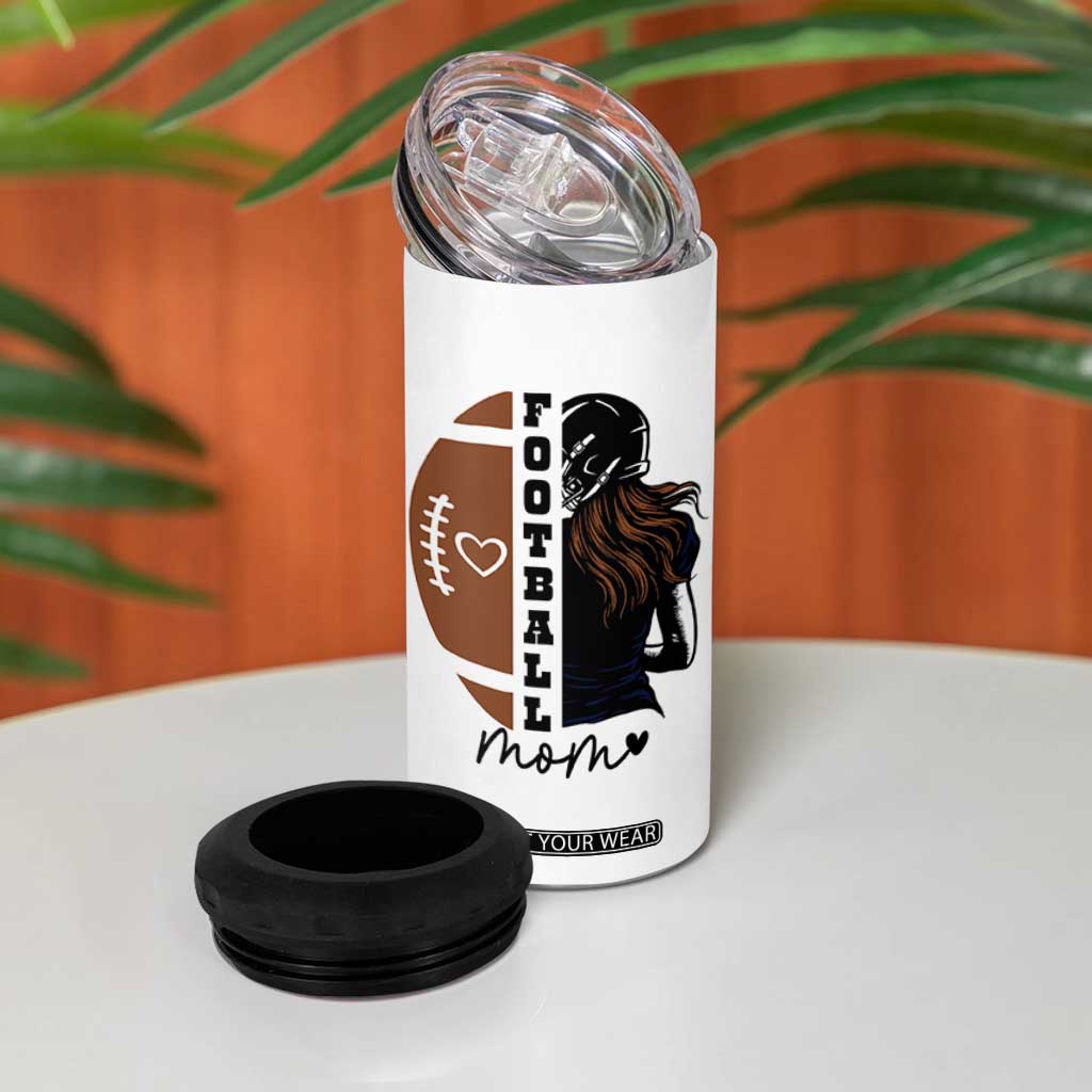 Proud Football Mom 4 in 1 Can Cooler Tumbler Game Day Supporter Gift TS12 Print Your Wear
