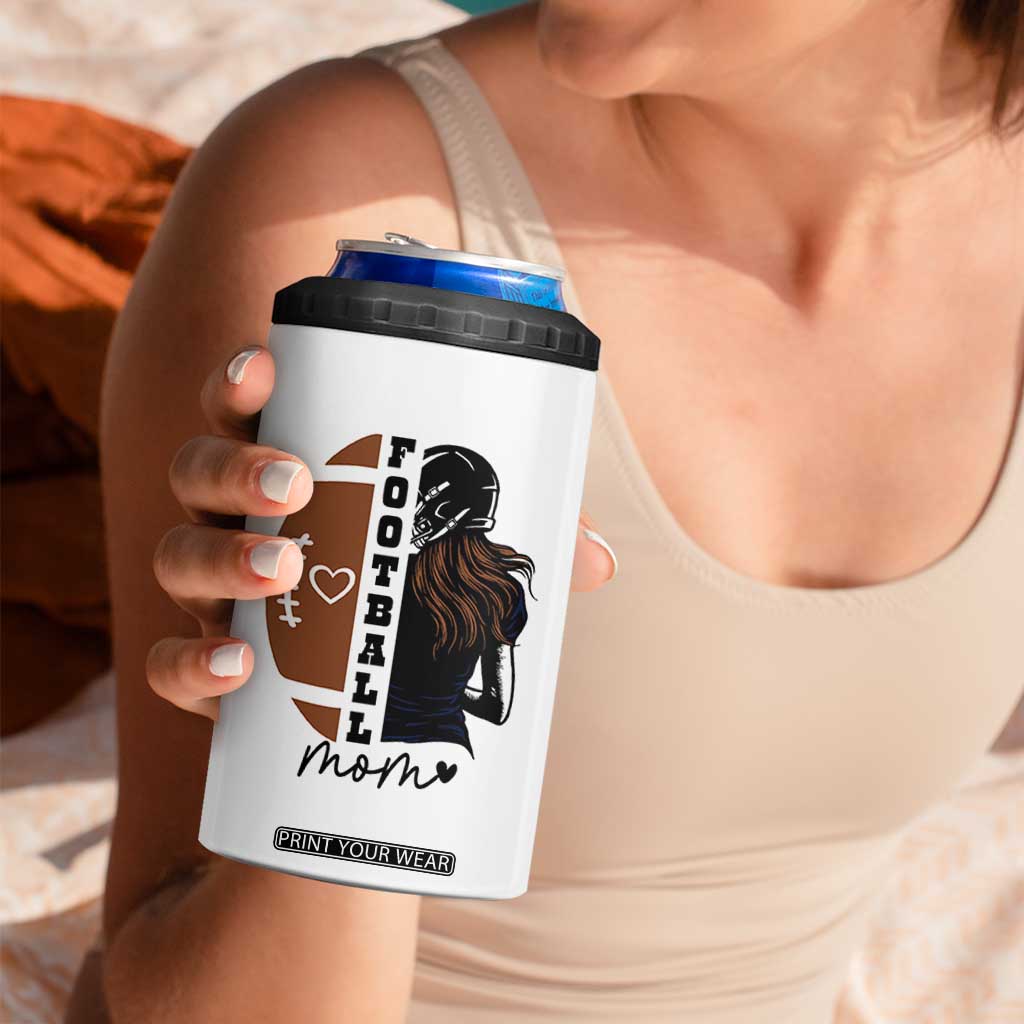 Proud Football Mom 4 in 1 Can Cooler Tumbler Game Day Supporter Gift TS12 Print Your Wear