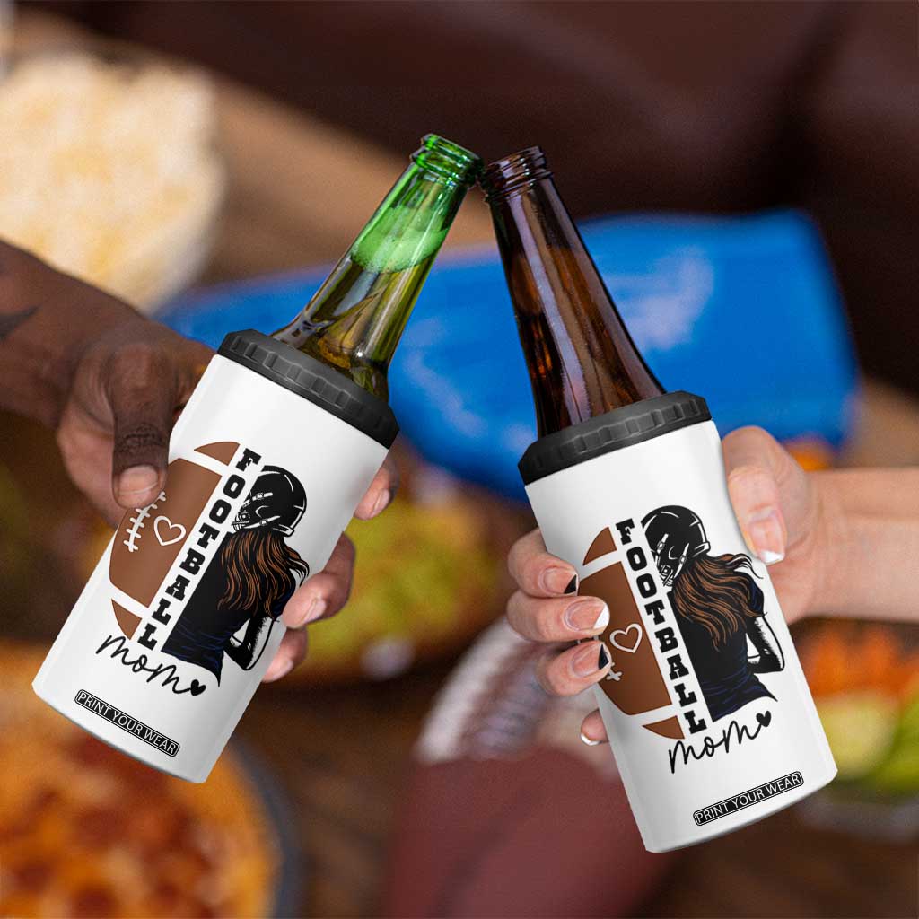 Proud Football Mom 4 in 1 Can Cooler Tumbler Game Day Supporter Gift TS12 Print Your Wear