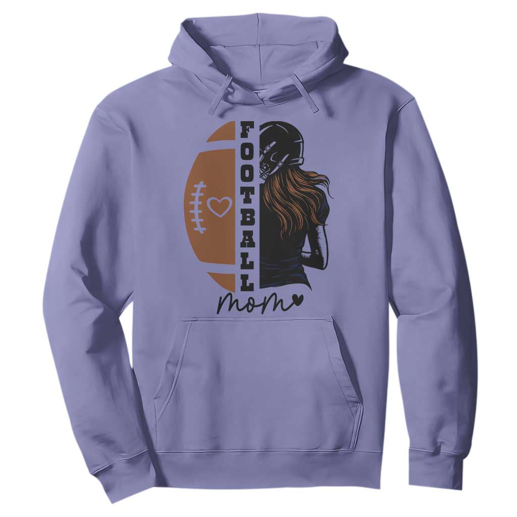 Proud Football Mom Hoodie Game Day Supporter Gift TS12 Violet Print Your Wear