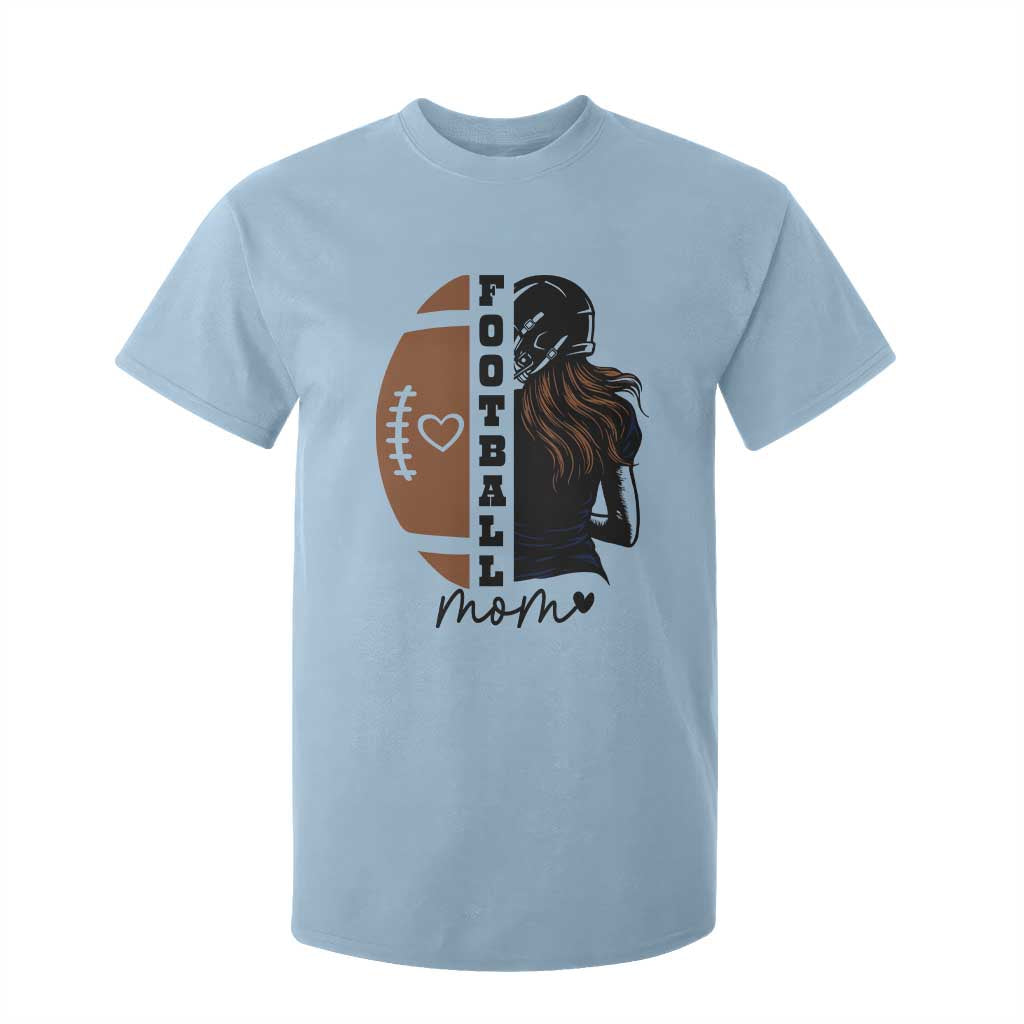 Proud Football Mom T Shirt For Kid Game Day Supporter Gift TS12 Light Blue Print Your Wear