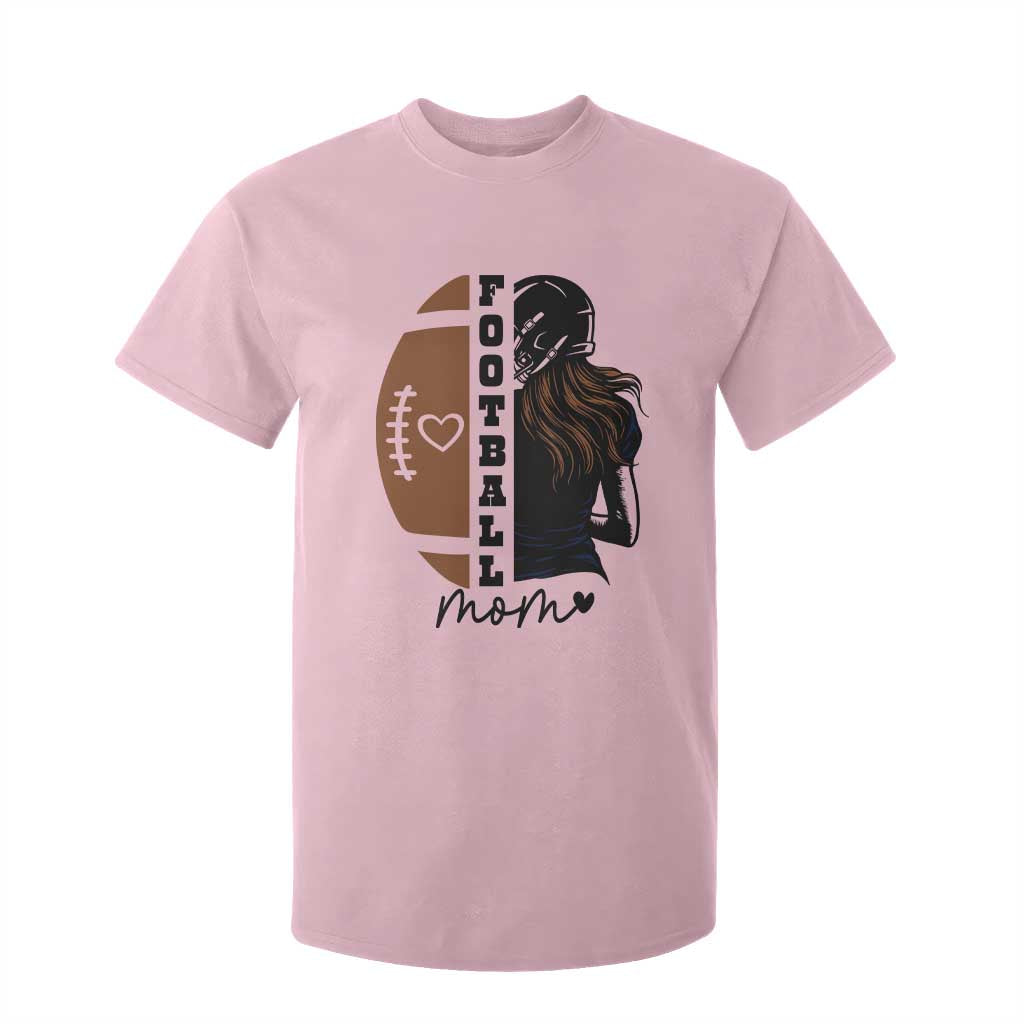 Proud Football Mom T Shirt For Kid Game Day Supporter Gift TS12 Light Pink Print Your Wear