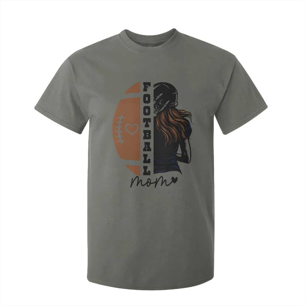 Proud Football Mom T Shirt For Kid Game Day Supporter Gift TS12 Military Green Print Your Wear