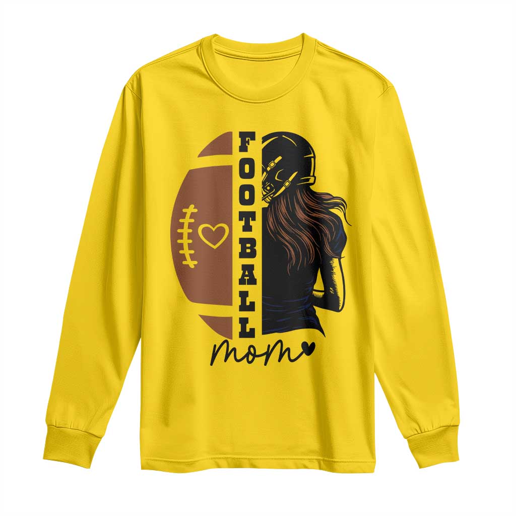 Proud Football Mom Long Sleeve Shirt Game Day Supporter Gift TS12 Daisy Print Your Wear